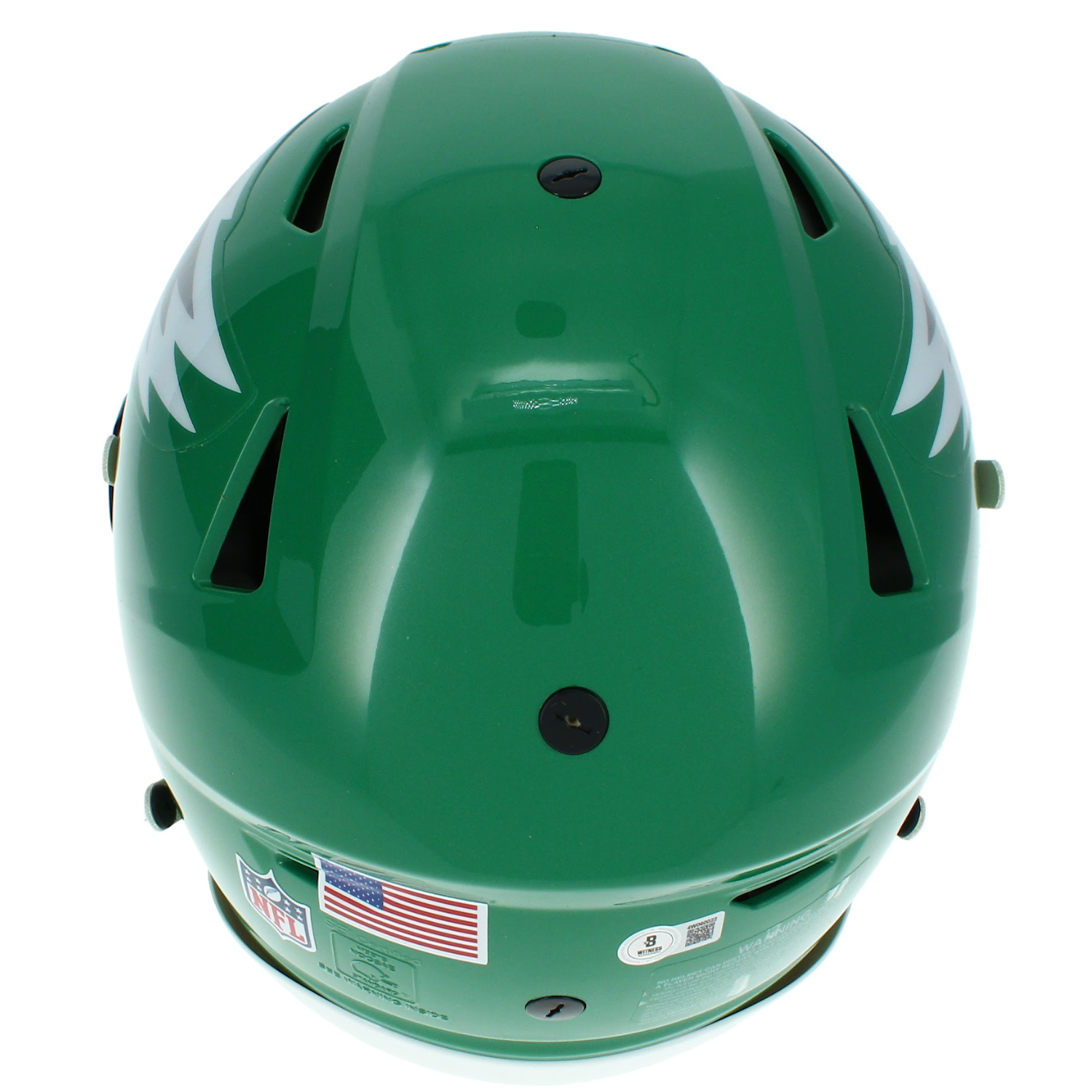 Saquon Barkley Autographed Eagles Kelly Green Speedflex Helmet Beckett