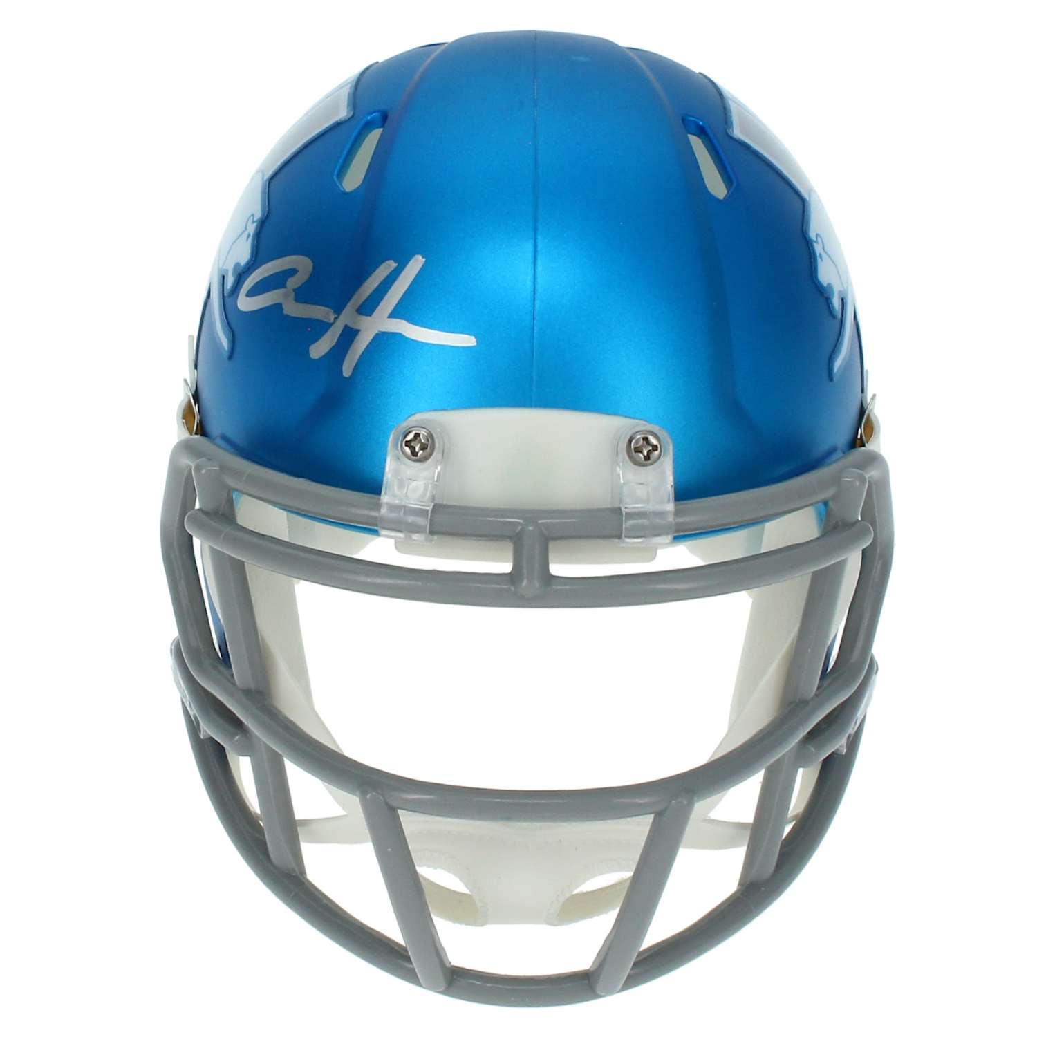 Aidan Hutchinson Autographed Detroit Lions Blue Alt Speed Mini Helmet Beckett