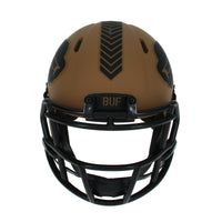 James Cook Autographed Buffalo Bills 2023 Salute to Service Speed Mini Helmet Beckett