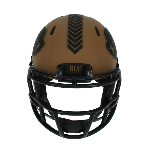 James Cook Autographed Buffalo Bills 2023 Salute to Service Speed Mini Helmet Beckett