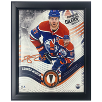 Connor McDavid Framed Edmonton Oilers 15" x 17" Game Used Puck Collage LE 50