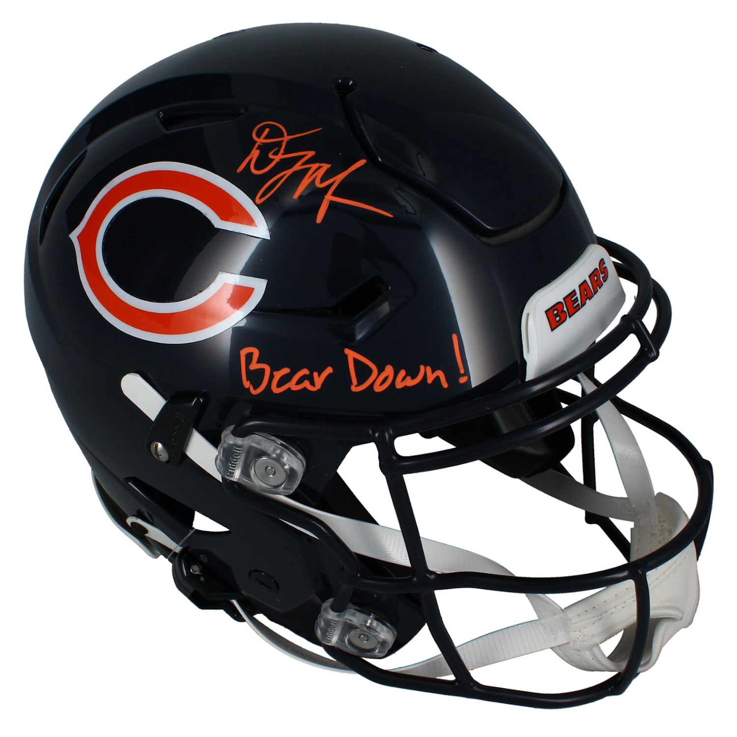 D.J. Moore Autographed "Bear Down!" Bears Authentic SpeedFlex Helmet Beckett