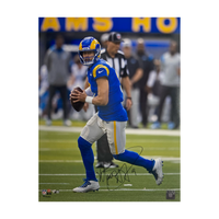 MATTHEW STAFFORD Autographed Los Angeles Rams 16" x 20" Rollout Photo FANATICS