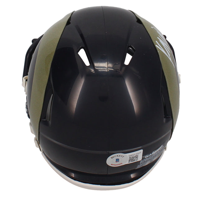 Kyren Williams Autographed Rams Throwback Mini Speed Helmet Beckett