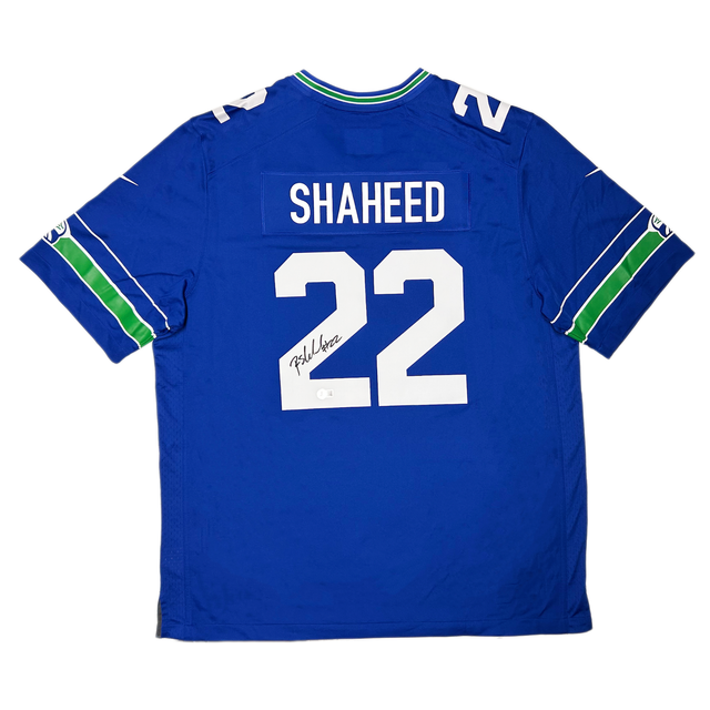 Rashid Shaheed Autographed Seahawks Nike Royal Blue Game Jersey Beckett - Signed 1/23/26