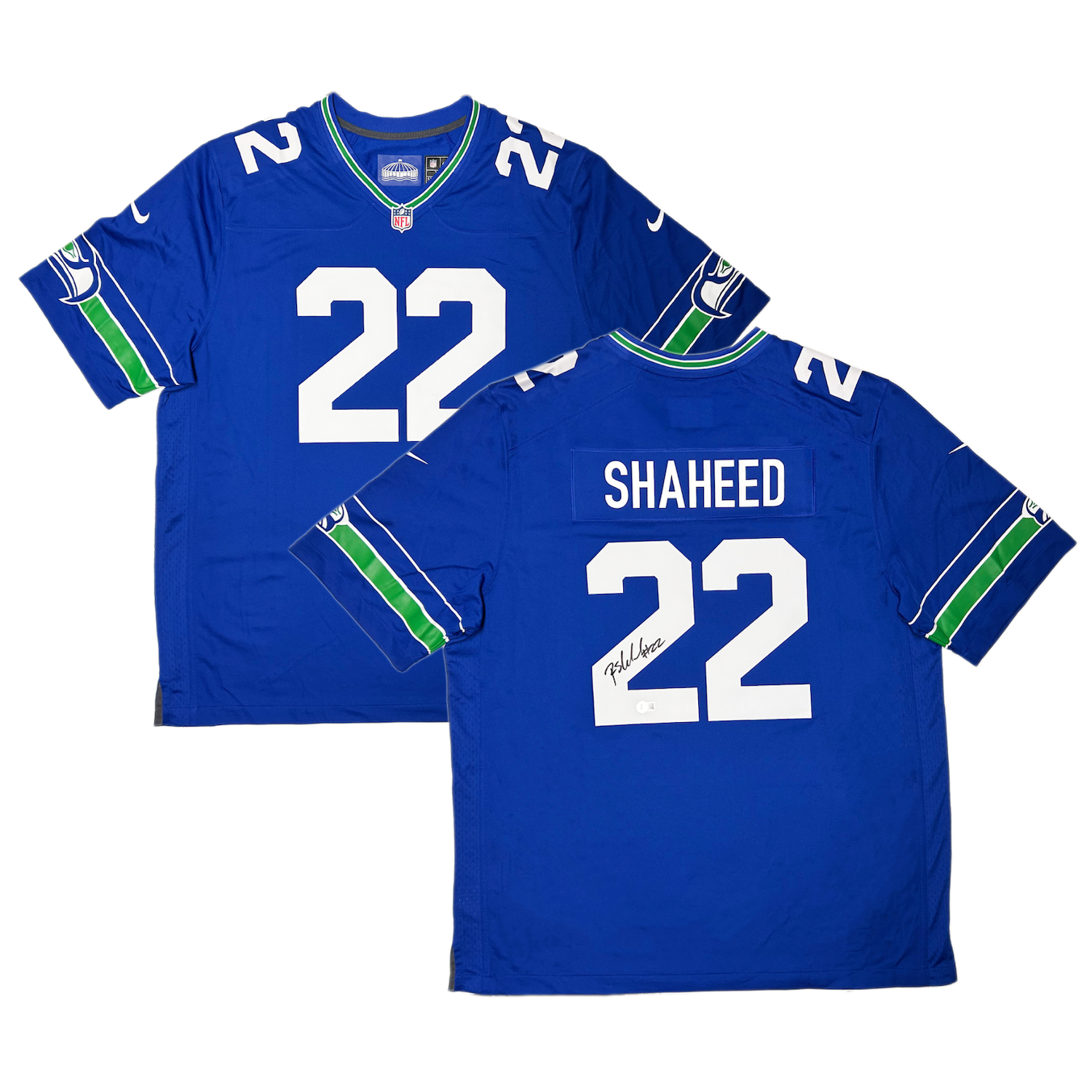 Rashid Shaheed Autographed Seahawks Nike Royal Blue Game Jersey Beckett - Signed 1/23/26