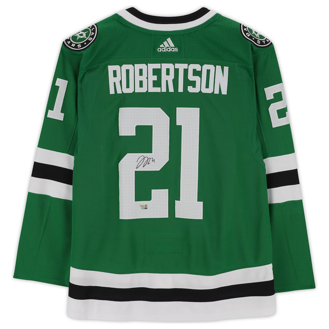 Jason Robertson Autographed Dallas Stars Authentic Green Adidas Jersey Fanatics