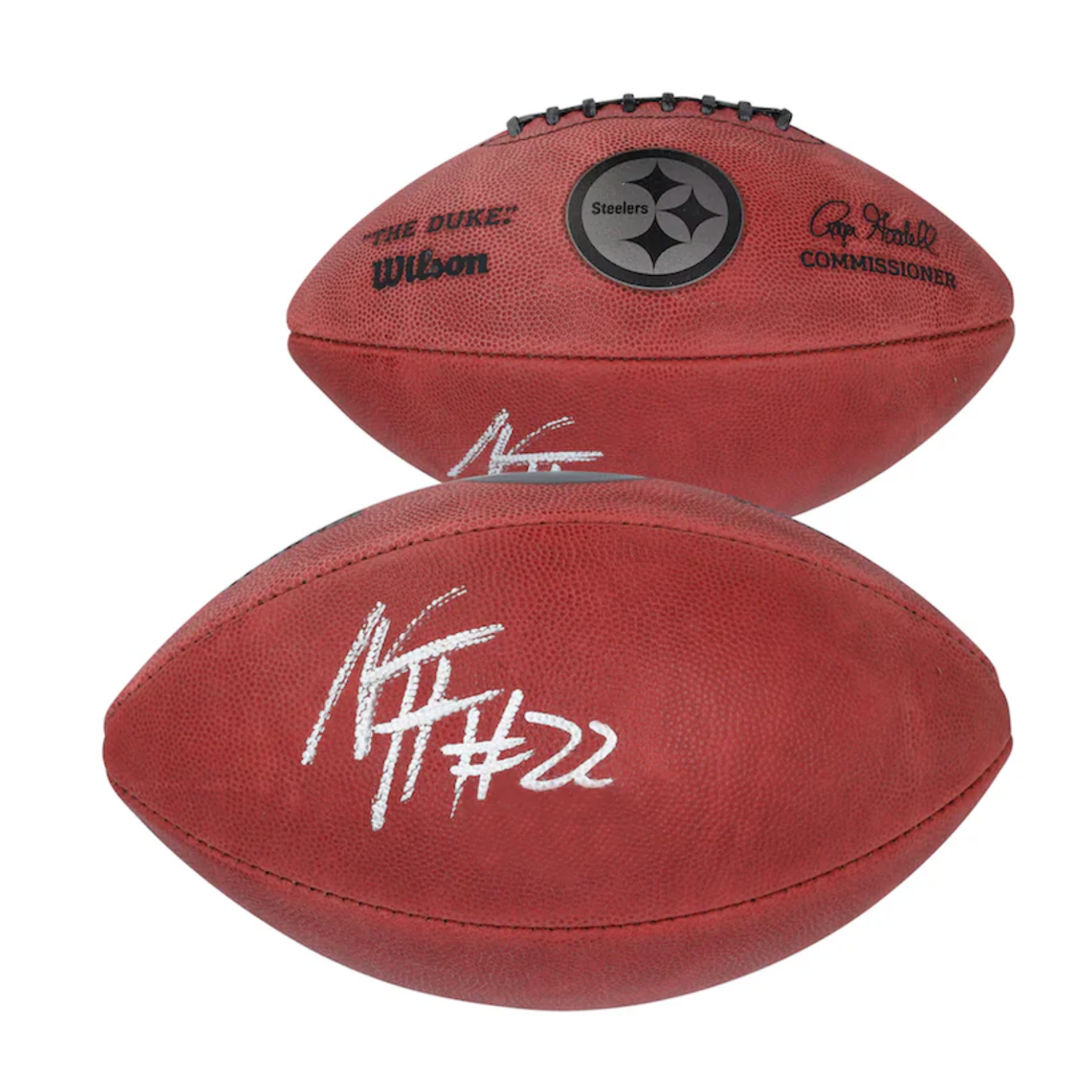 Najee Harris Autographed Steelers Metallic Logo NFL Duke Football Fanatics