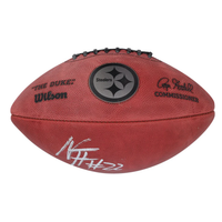 Najee Harris Autographed Steelers Metallic Logo NFL Duke Football Fanatics