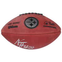 Najee Harris Autographed Duke Metallic Steelers Logo Football Fanatics