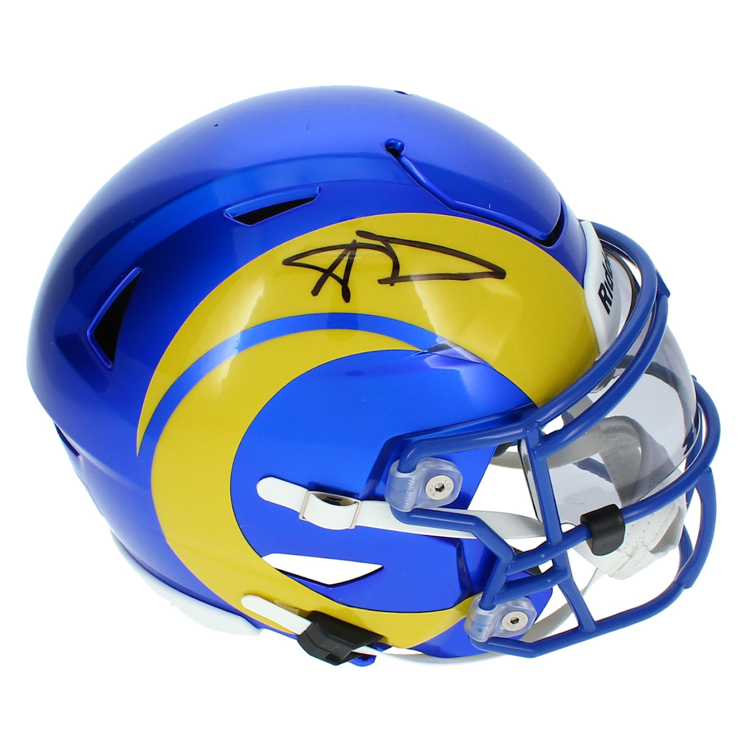 Aaron Donald Autographed Rams Mid-Size Speedflex MIDI Helmet Beckett