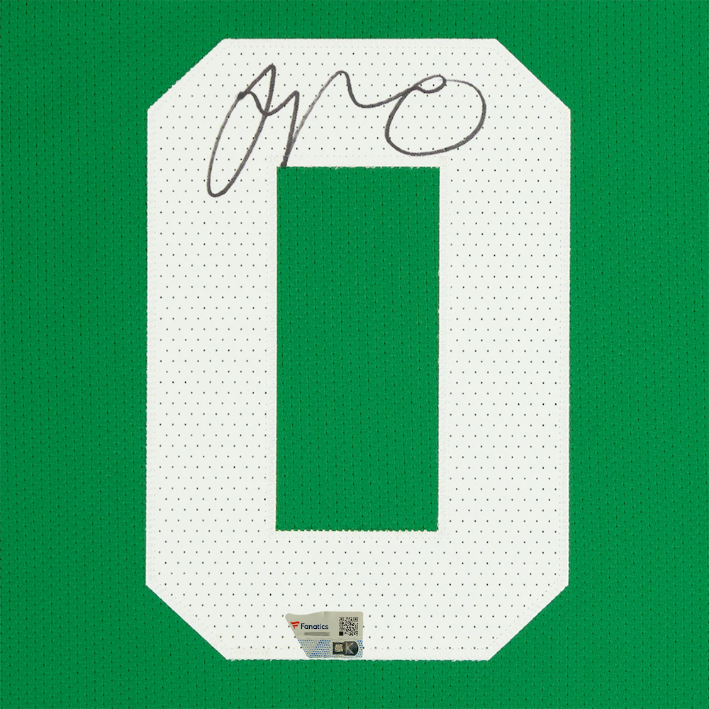 Jayson Tatum Autographed Boston Celtics Authentic Green Nike Jersey size 48 Fanatics