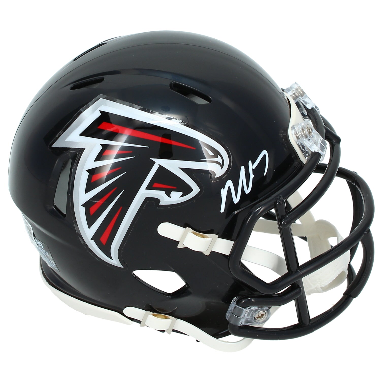 Michael Vick Autographed Atlana Falcons 2003-19 Throwback Speed Mini Helmet Beckett