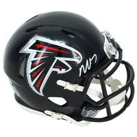Michael Vick Autographed Atlana Falcons 2003-19 Throwback Speed Mini Helmet Beckett