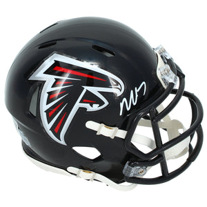 Michael Vick Autographed Atlana Falcons 2003-19 Throwback Speed Mini Helmet Beckett