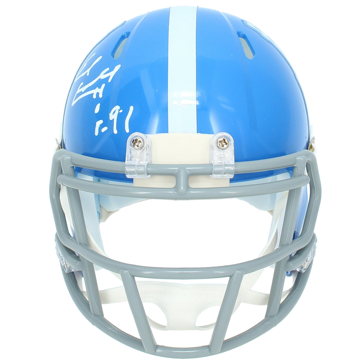 Earl Campbell Autographed/Inscribed "HOF '91" Houston Oilers 1960-62 Throwback Speed Mini Helmet Beckett