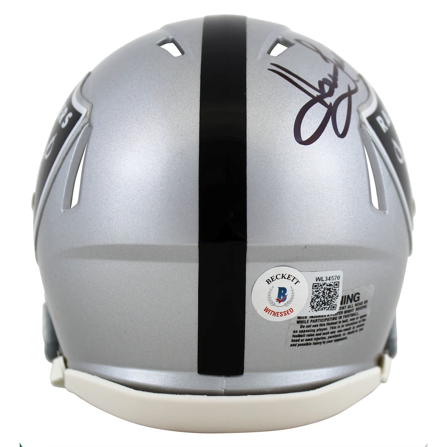 Howie Long Autographed Las Vegas Raiders Mini Speed Helmet Beckett