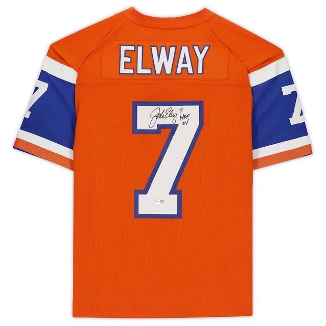 JOHN ELWAY Autographed "HOF '04" Denver Broncos M&N Throwback Jersey FANATICS