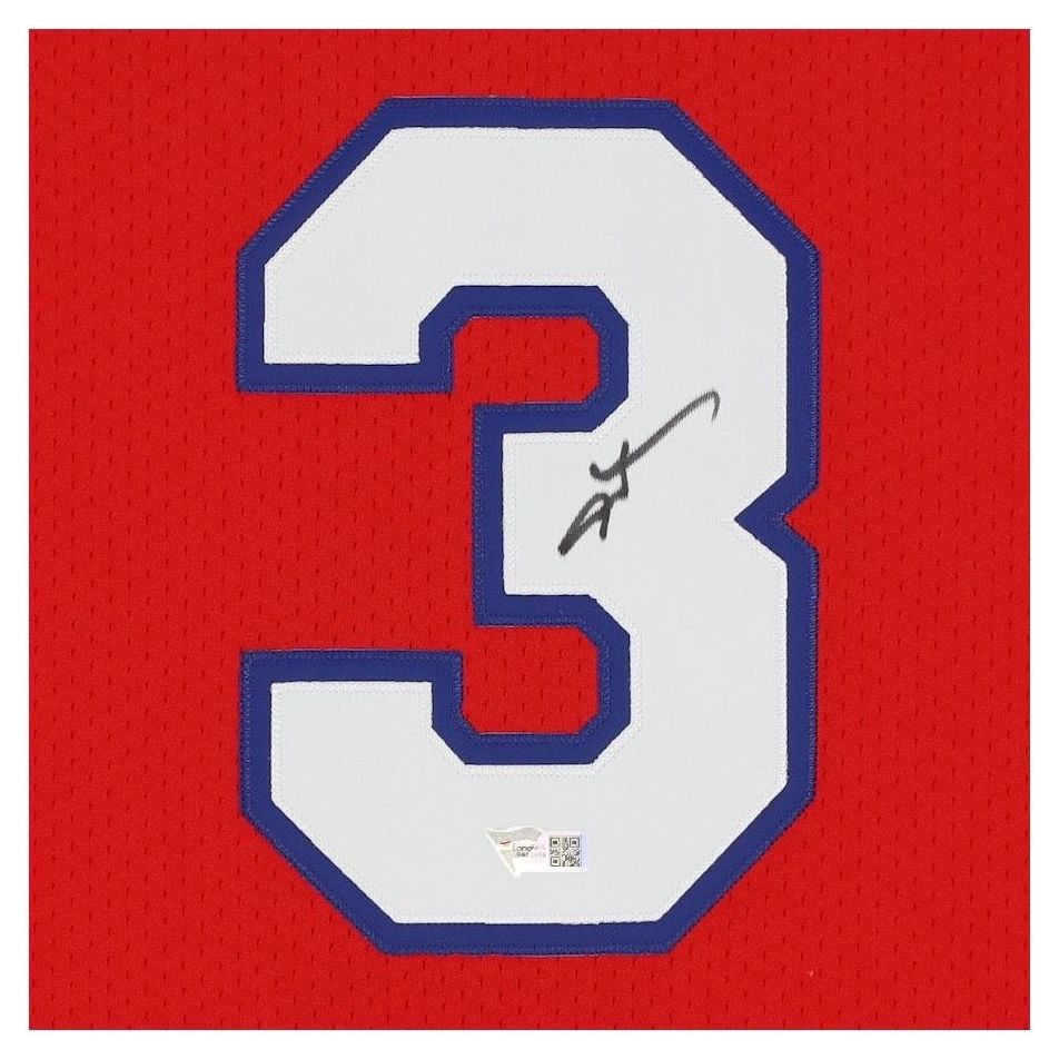 ALLEN IVERSON Autographed Philadelphia 76ers Authentic Red Jersey FANATICS