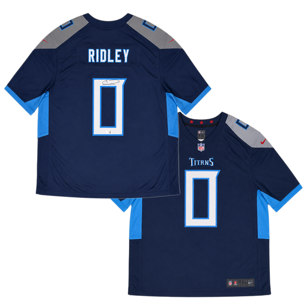Calvin Ridley Autographed Tennessee Titans Navy Nike Game Jersey
