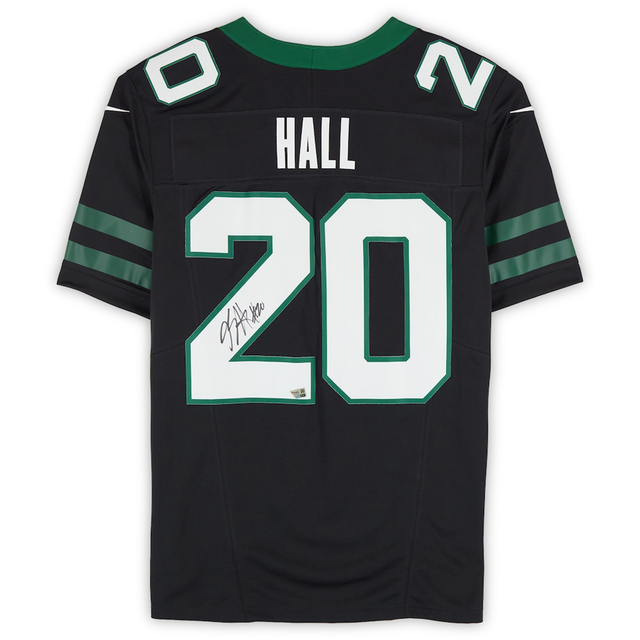 Breece Hall Autographed New York Jets Nike 2024 Black Game Jersey Fanatics