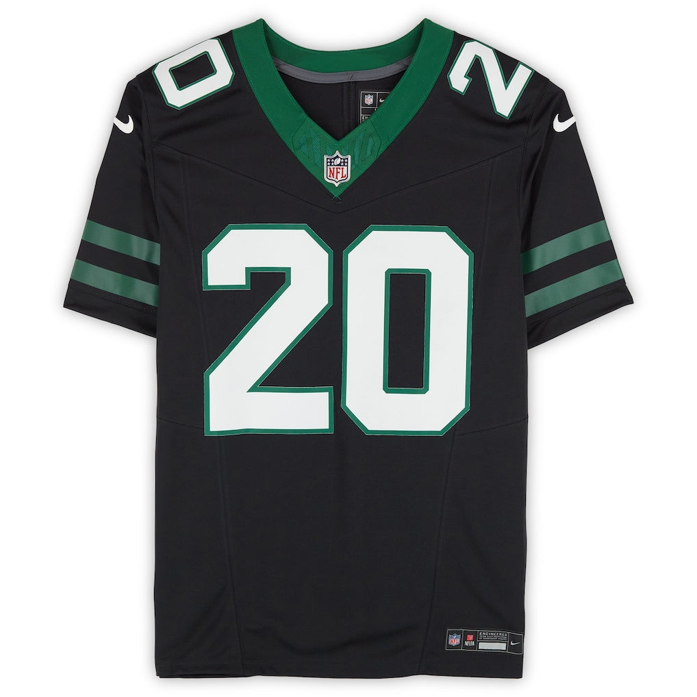 Breece Hall Autographed New York Jets Nike 2024 Black Game Jersey Fanatics