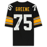 Joe Greene Autographed/Inscribed "HOF 87" Pittsburgh Steelers Mitchell & Ness Black Authentic Jersey Fanatics