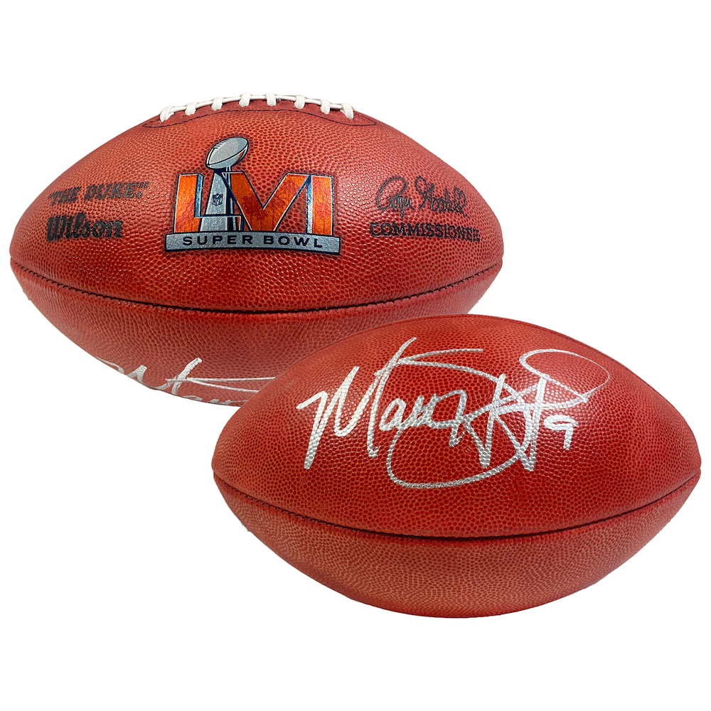 MATTHEW STAFFORD Autographed Rams Super Bowl LVI Official Football FANATICS
