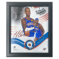 Shai Gilgeous-Alexander Oklahoma City Thunder Framed 15" x 17" Game Used Basketball Collage LE 1/50