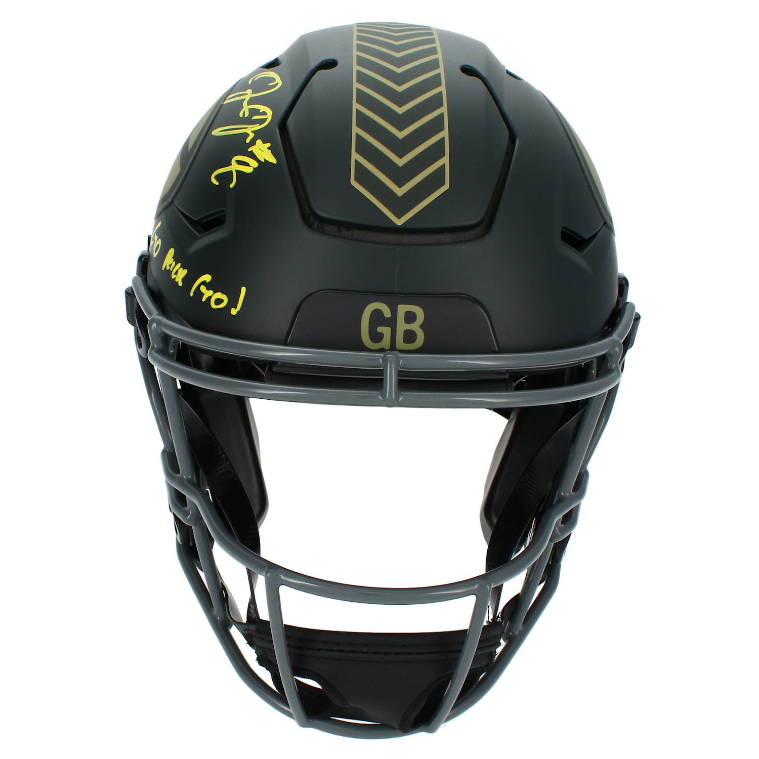 Josh Jacobs Autographed "Go Pack Go" Packers STS Speedflex Helmet Radtke Sports