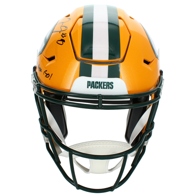 Josh Jacobs Autographed "Go Pack Go" Packers Speedflex Helmet Radtke Sports