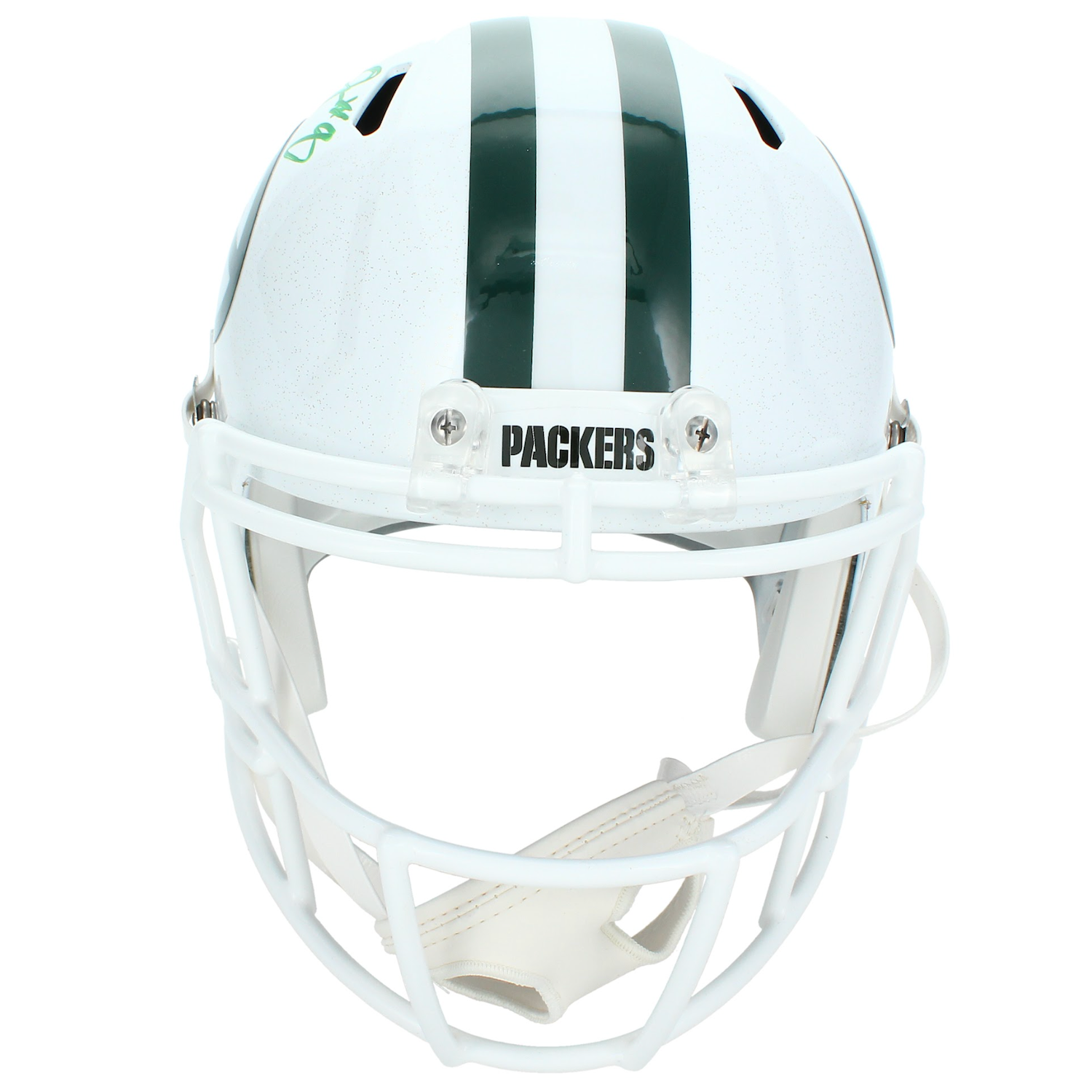 Josh Jacobs Autographed Green Bay Packers Full Size White Helmet Radtke