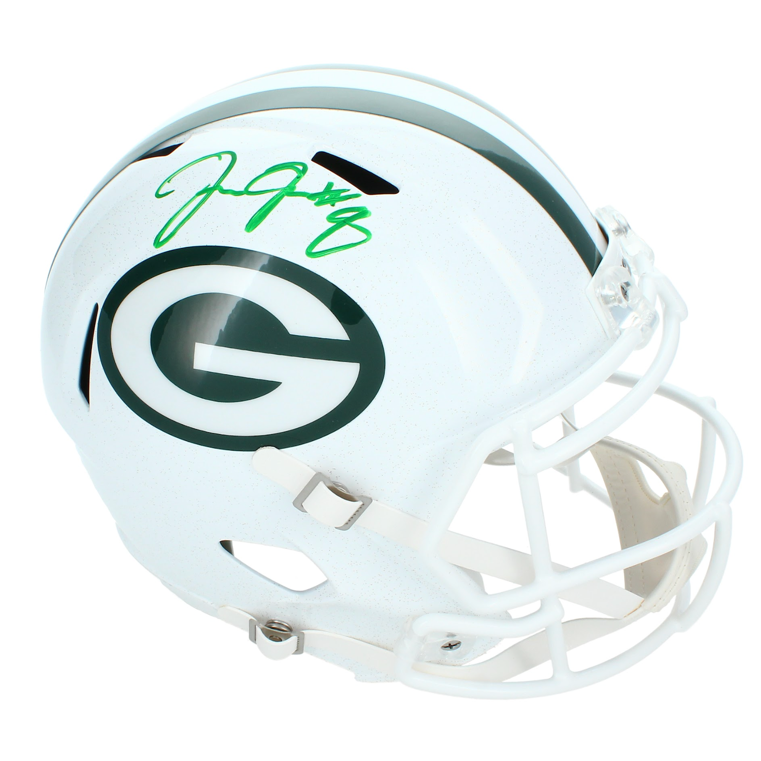 Josh Jacobs Autographed Green Bay Packers Full Size White Helmet Radtke