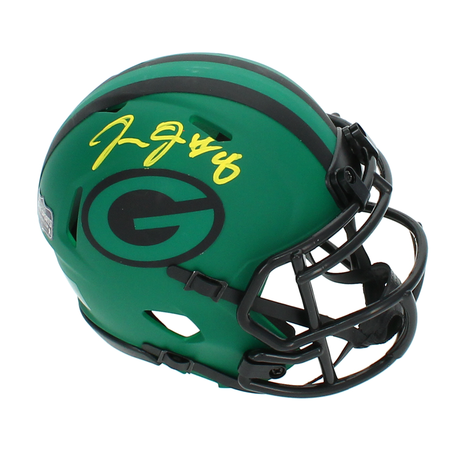 Josh Jacobs Autographed Green Bay Packers 'RAVE' Mini Helmet Radtke