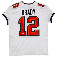 TOM BRADY Autographed Tampa Bay Buccaneers Nike Elite White Jersey FANATICS