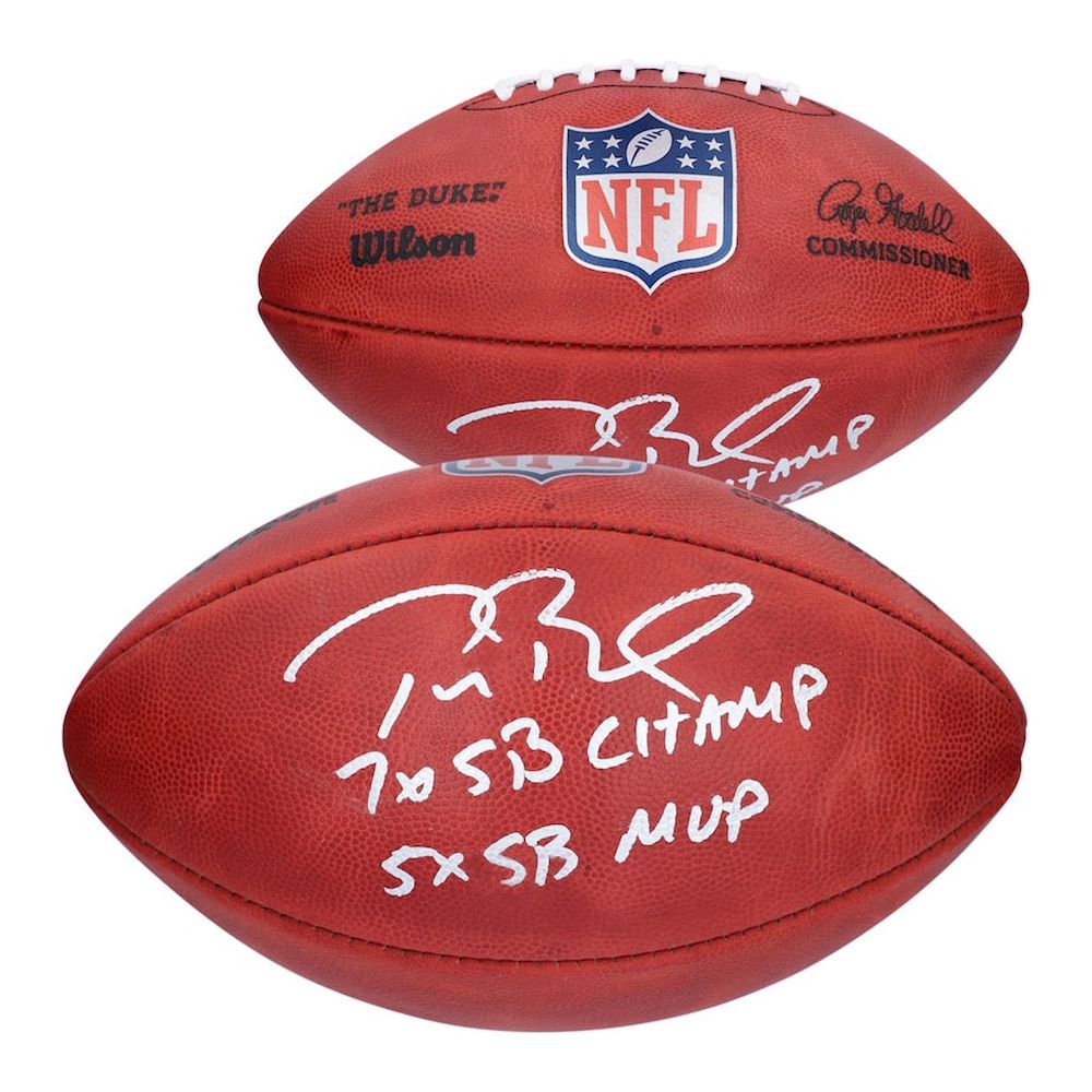 TOM BRADY Autographed "7x SB Champ / 5x SB MVP" Authentic Football FANATICS