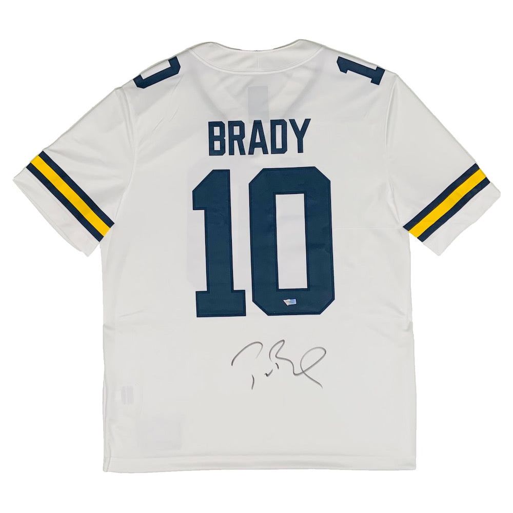 TOM BRADY Autographed Michigan Wolverines Jordan Brand Game Jersey FANATICS
