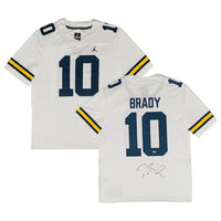 TOM BRADY Autographed Michigan Wolverines Jordan Brand Game Jersey FANATICS