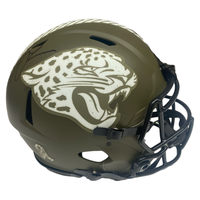 Trevor Lawrence Autographed Jaguars Salute To Service Authentic Helmet Fanatics