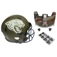 TREVOR LAWRENCE Autographed Jaguars STS Military Ribbon Visor Authentic Helmet FANATICS
