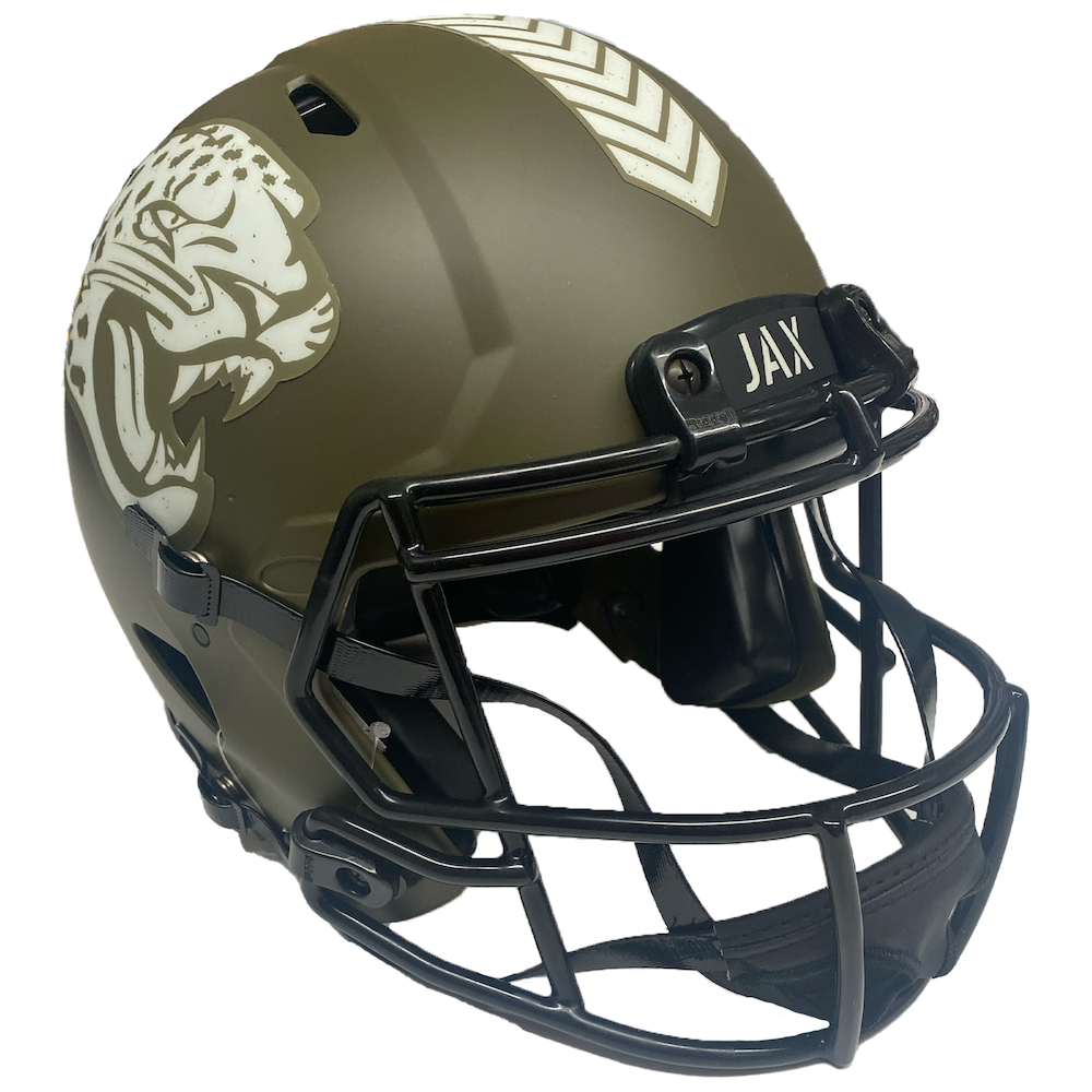 Trevor Lawrence Autographed Jaguars Salute To Service Authentic Helmet Fanatics