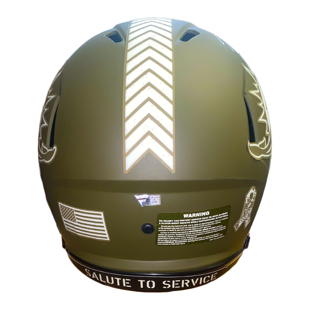 JAYLEN WADDLE Autographed Miami Dolphins Salute To Service - Marine - Authentic Helmet FANATICS
