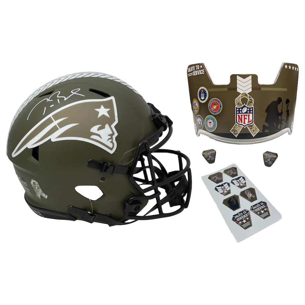 Tom Brady Autographed Patriots STS Custom Visor Speed Authentic Helmet Fanatics