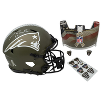 Tom Brady Autographed Patriots Military Ribbon Speed Authentic Helmet Fanatics