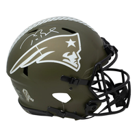 TOM BRADY Autographed Patriots Salute to Service Speed Authentic Helmet FANATICS