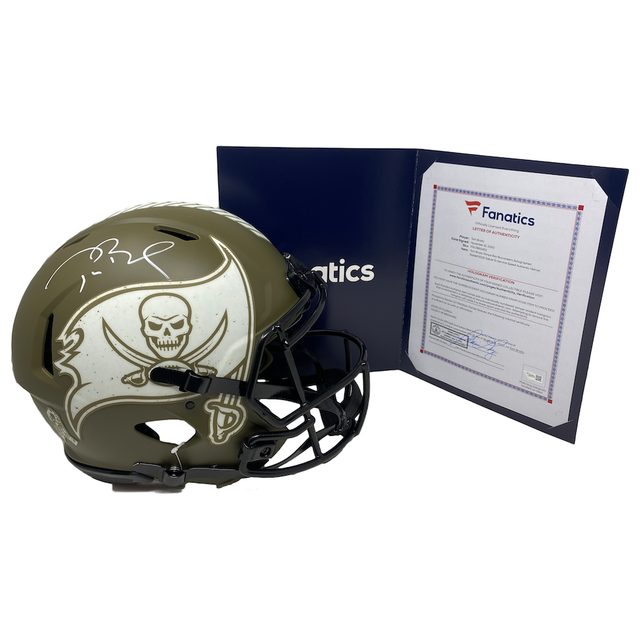 TOM BRADY Autographed Buccaneers STS Speed Authentic Helmet FANATICS