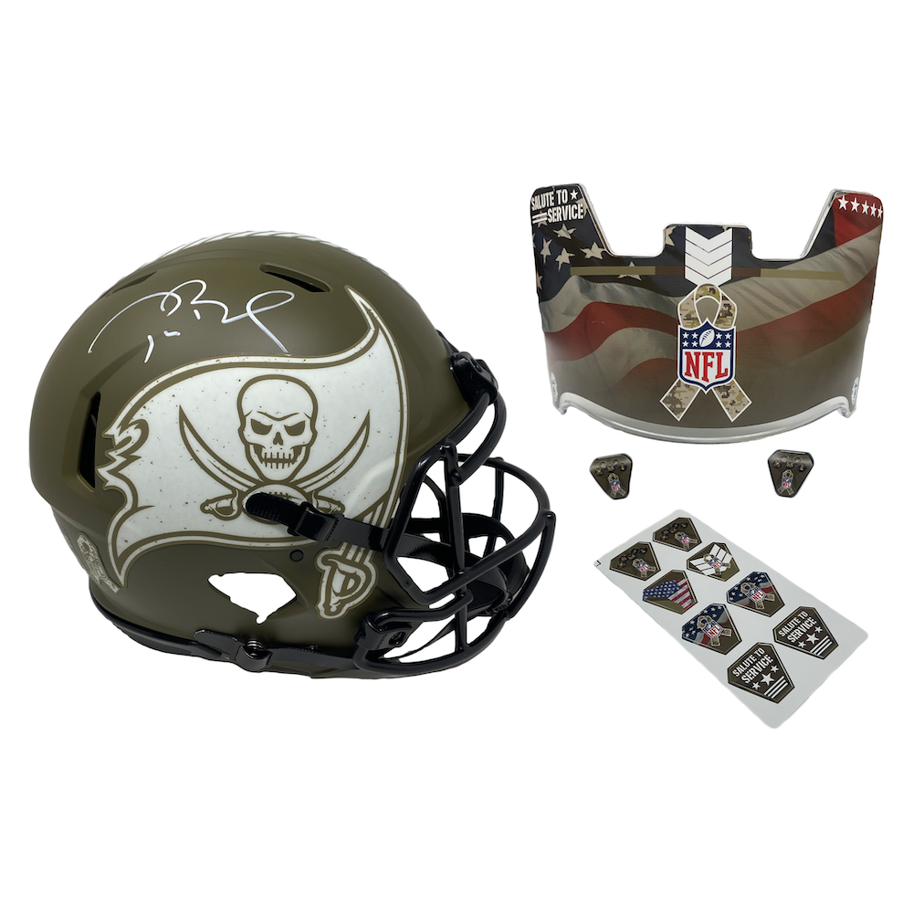 TOM BRADY Autographed Buccaneers STS Speed Ribbon Ed. Authentic Helmet FANATICS