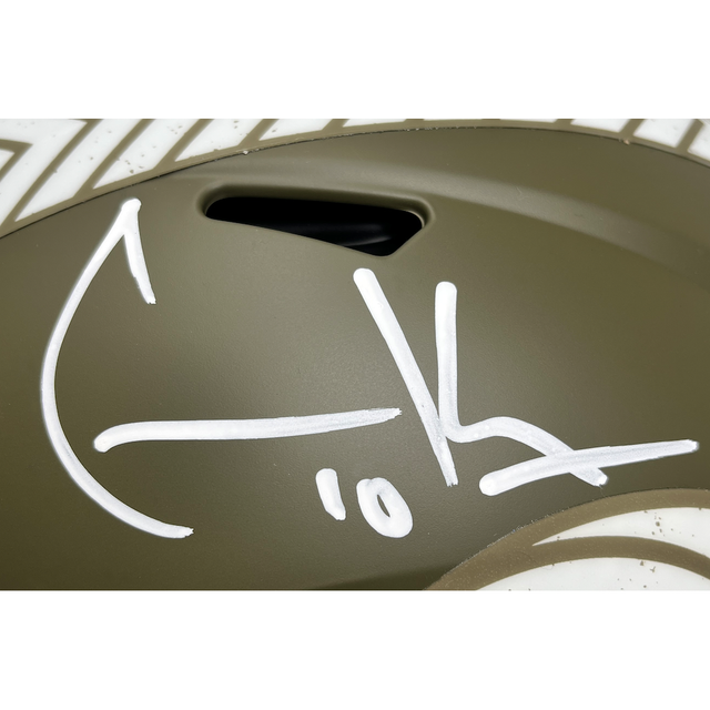 COOPER KUPP Autographed Rams Salute To Service Authentic Speed Helmet FANATICS