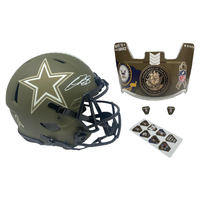CeeDee Lamb Autographed Cowboys STS - Navy Ed. - Authentic Speed Helmet Fanatics