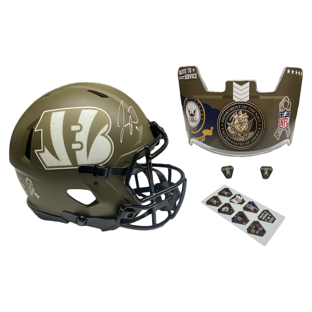 Joe Burrow Autographed Bengals STS - Navy Ed. - Speed Authentic Helmet Fanatics